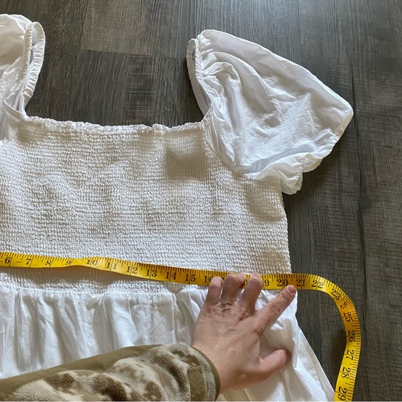 J.Crew Smocked Puff Sleeve Midi Dress Lined Cottagecore Ruffle Hem Size 2X - Picture 11 of 11